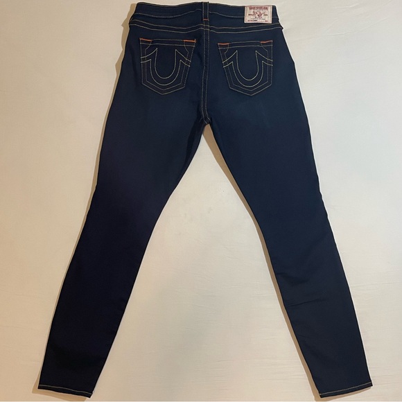 Women’s True Religion Skinny Jeans Navy Blue Size 33 - Picture 1 of 11